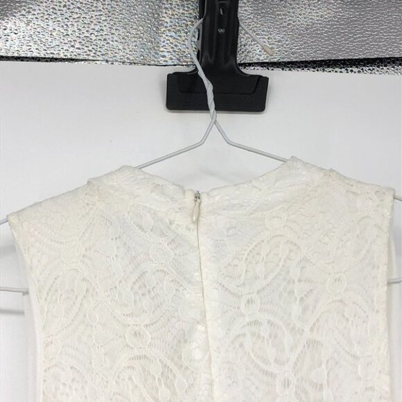 Urban Outfitters Cooperative high neck sleeveless white nylon lace mini dress SP - Picture 7 of 16